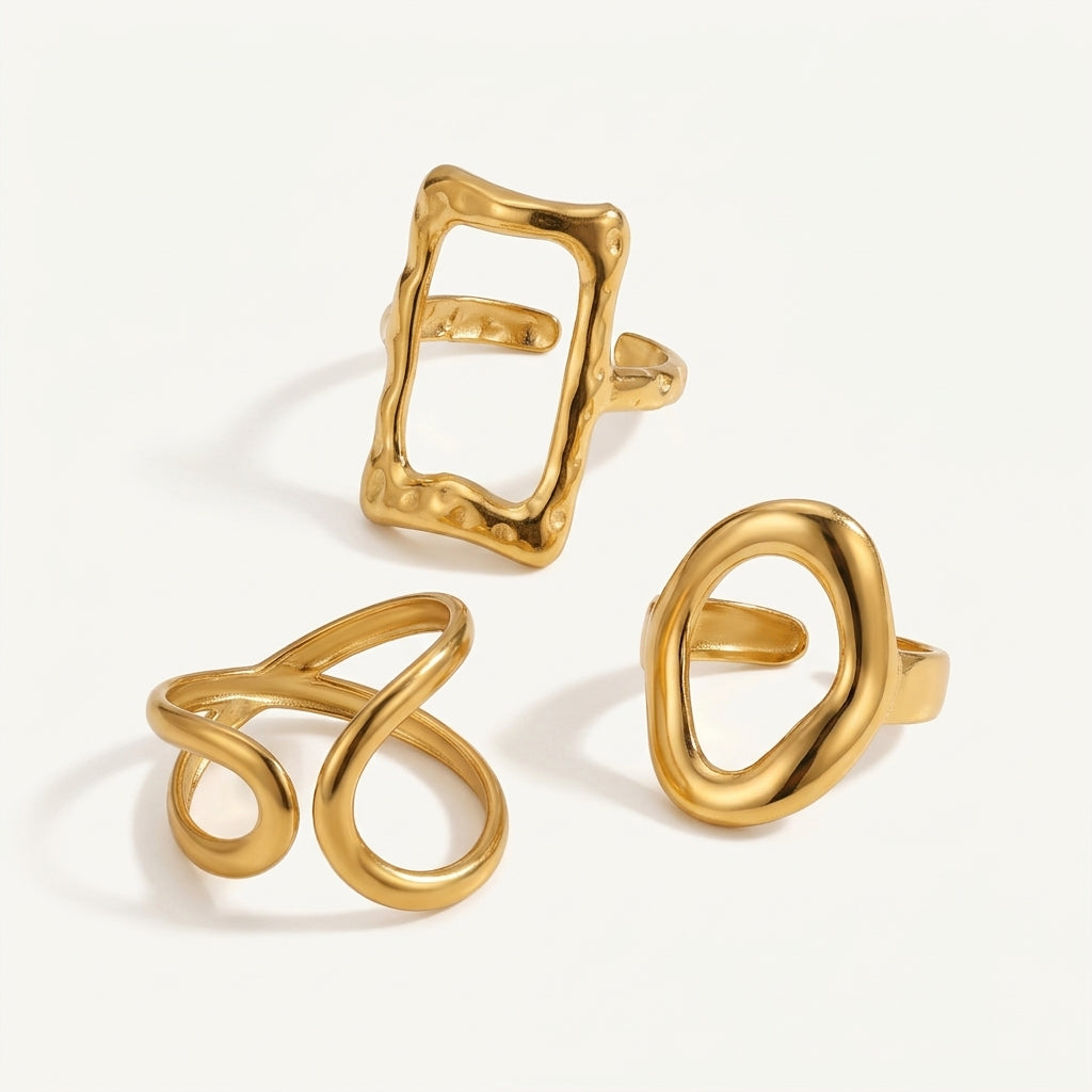 Gabriva - 18K vergoldetes Ring-Set Milano