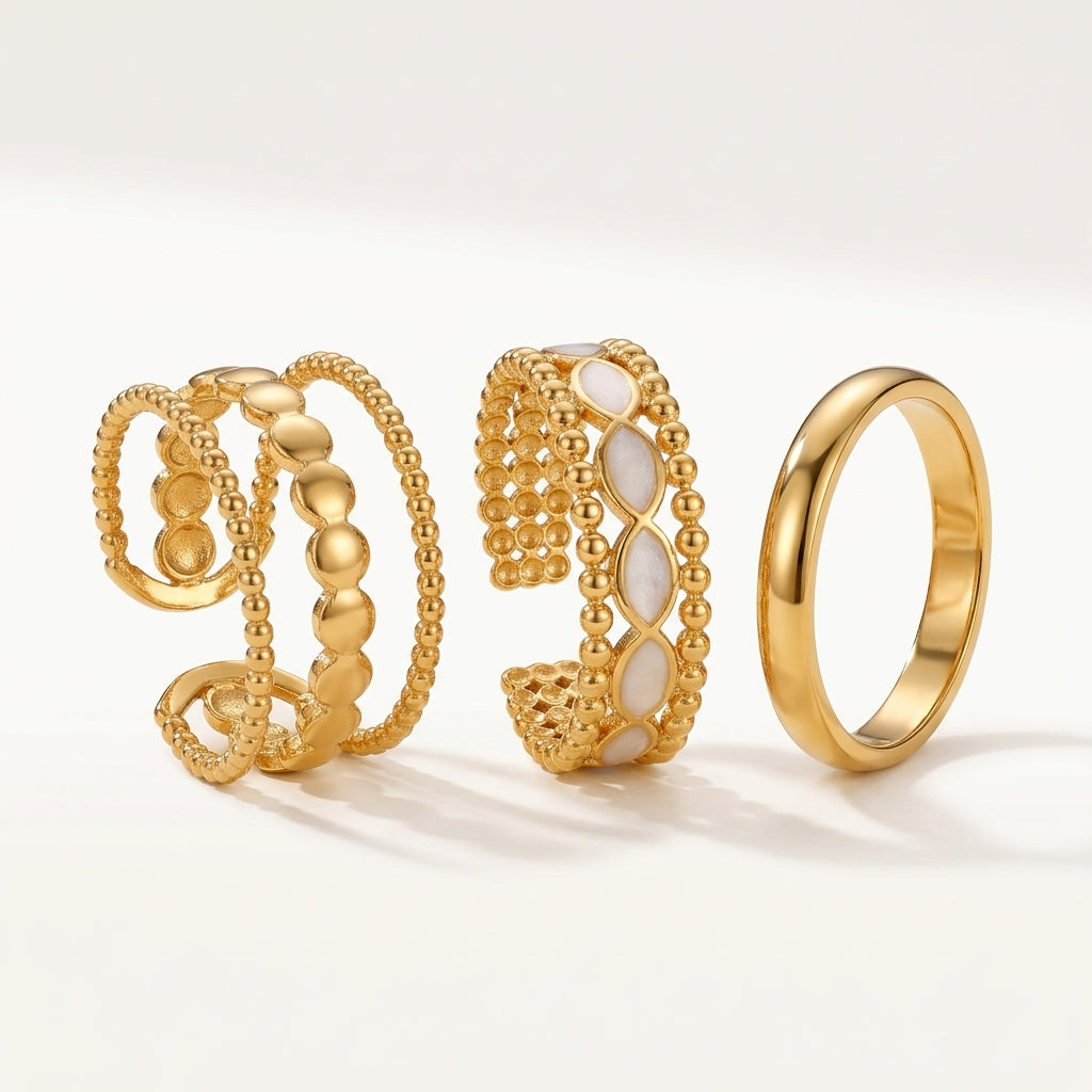 Gabriva - 18K vergoldetes Ring-Set Siena
