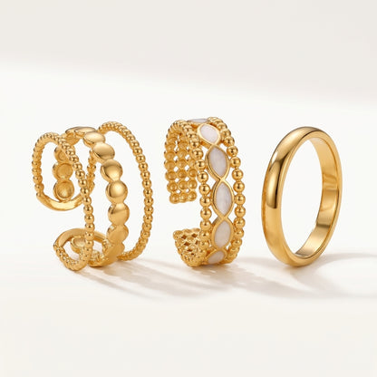 Gabriva - 18K vergoldetes Ring-Set Siena