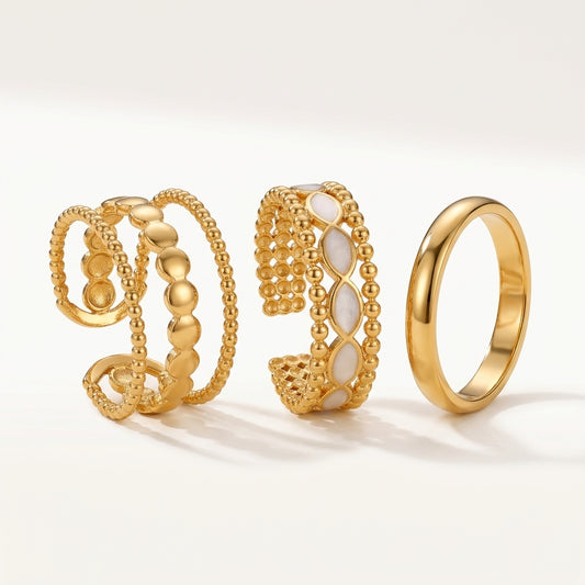 Gabriva - 18K vergoldetes Ring-Set Siena