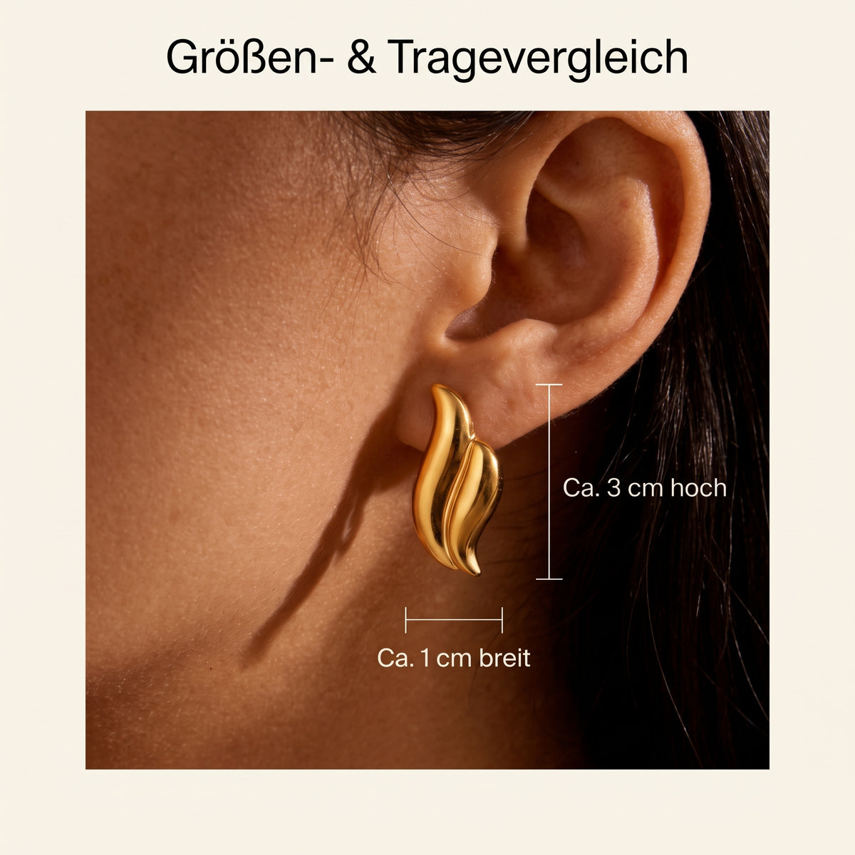 Gabriva - 18K vergoldete Flügel-Ohrstecker Aurelia