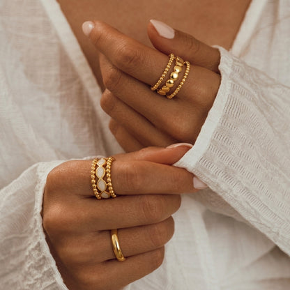 Gabriva - 18K vergoldetes Ring-Set Siena