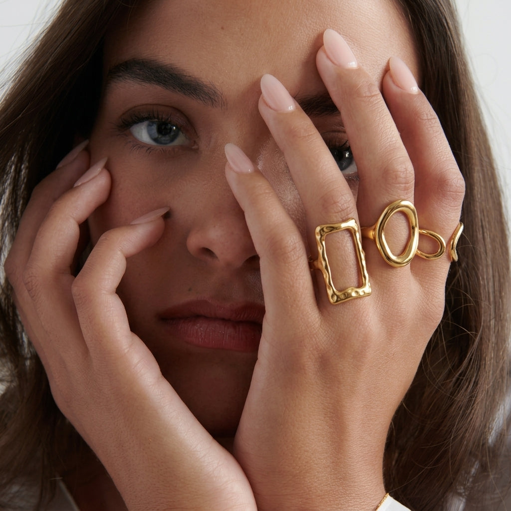 Gabriva - 18K vergoldetes Ring-Set Milano