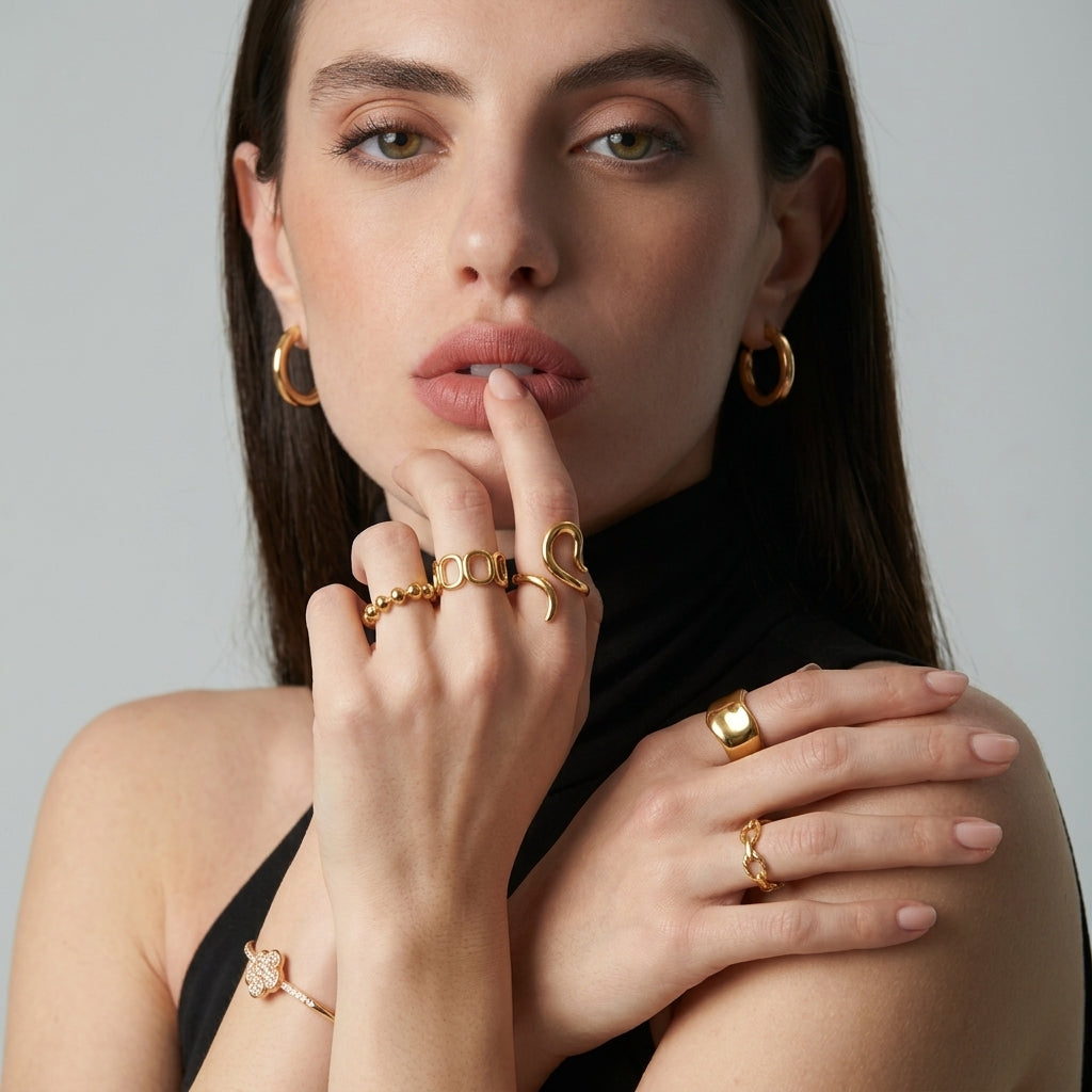 Gabriva - 18K vergoldetes Ring-Set Venezia