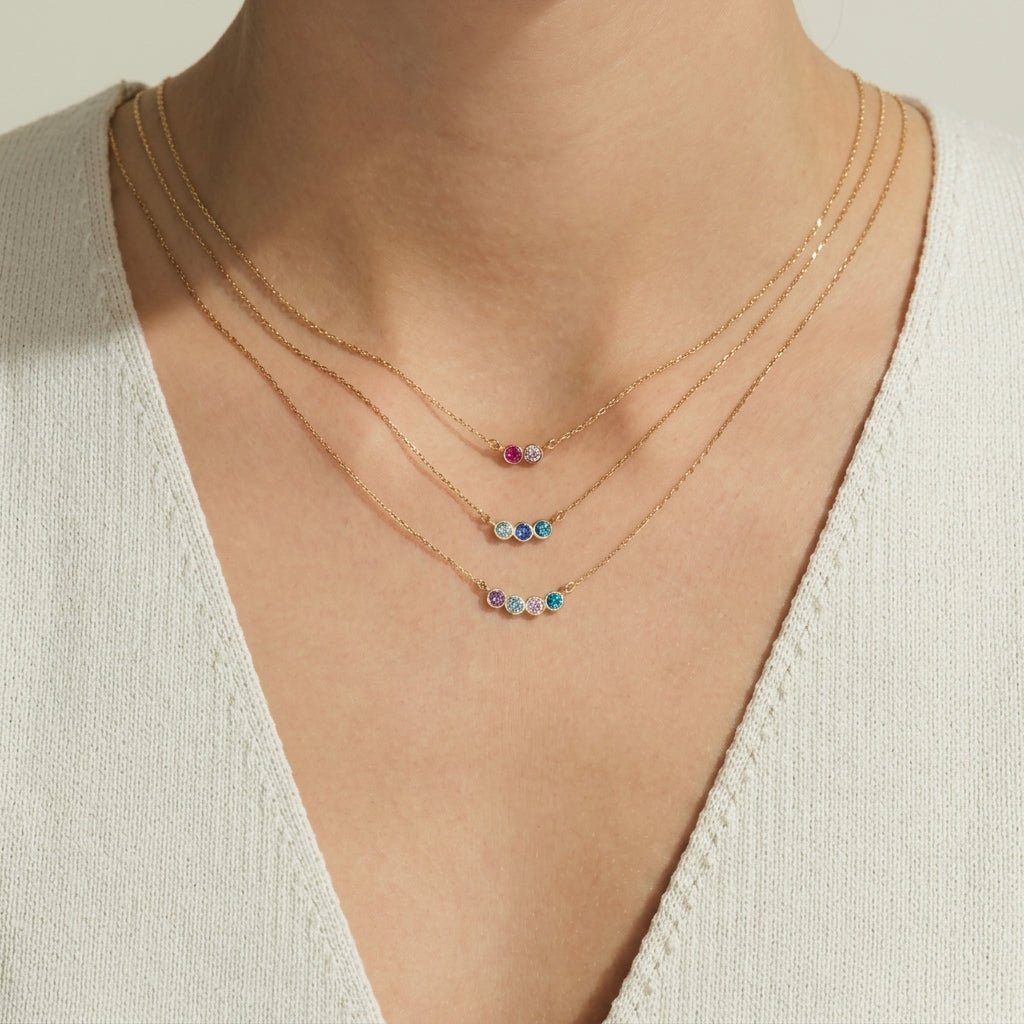 Gabriva - Personalisierte Geburtsstein-Kette Verona