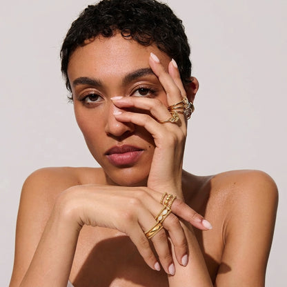 Gabriva - 18K vergoldetes Ring-Set Siena