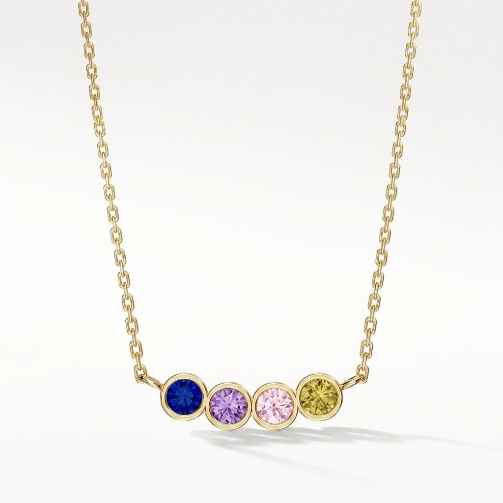 Gabriva - Personalisierte Geburtsstein-Kette Verona