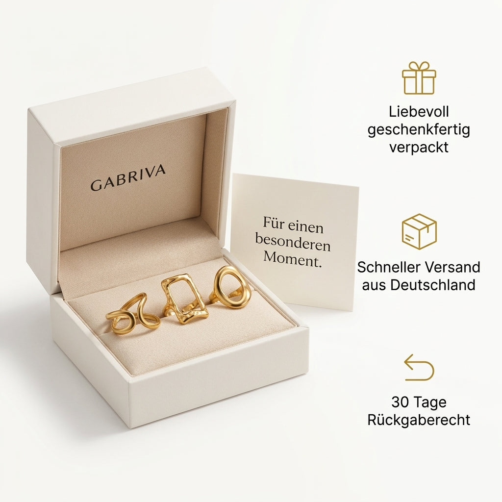 Gabriva - 18K vergoldetes Ring-Set Milano