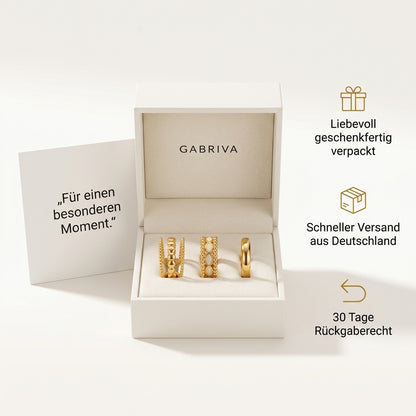 Gabriva - 18K vergoldetes Ring-Set Siena