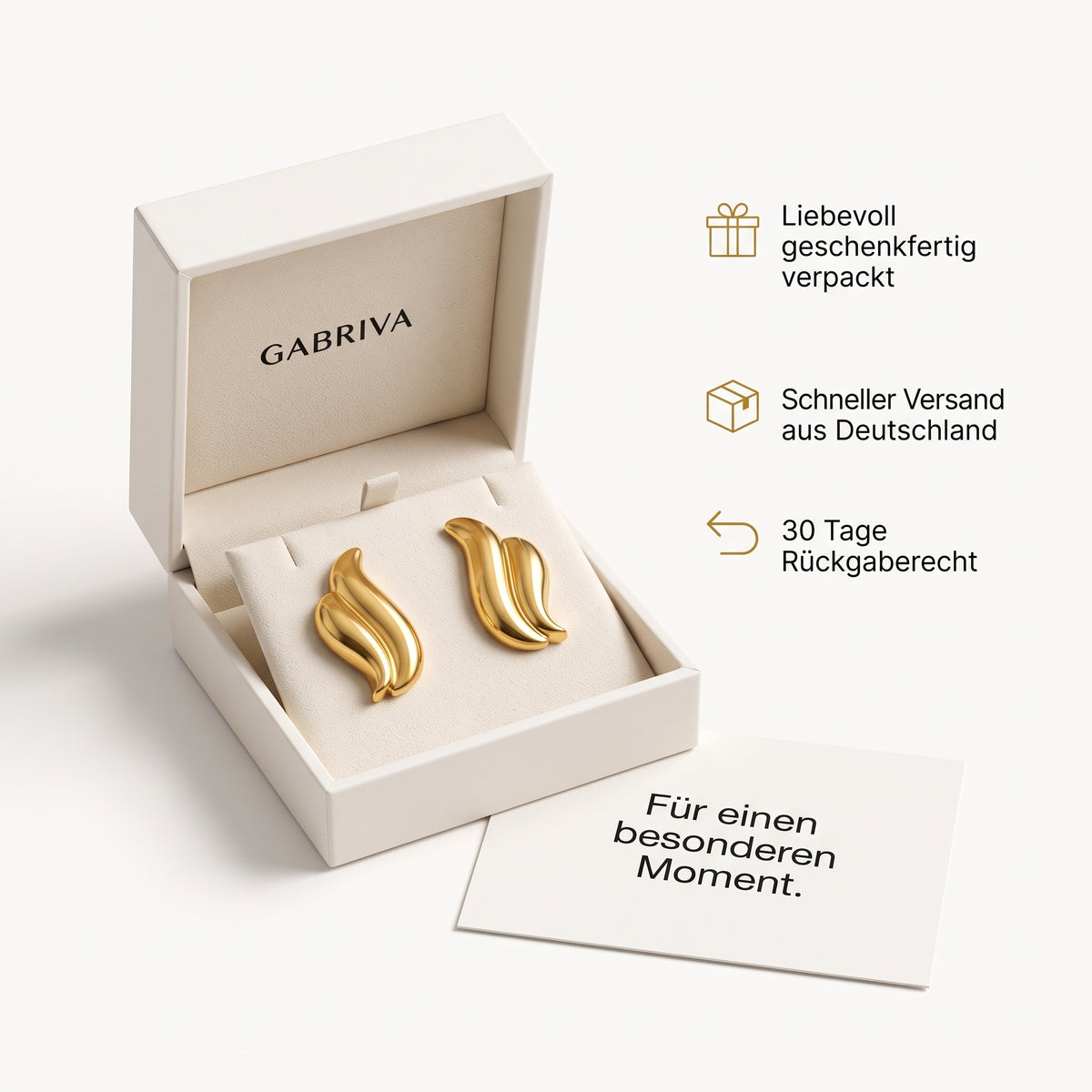 Gabriva - 18K vergoldete Flügel-Ohrstecker Aurelia