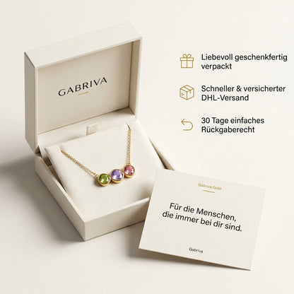 Gabriva - Personalisierte Geburtsstein-Kette Verona