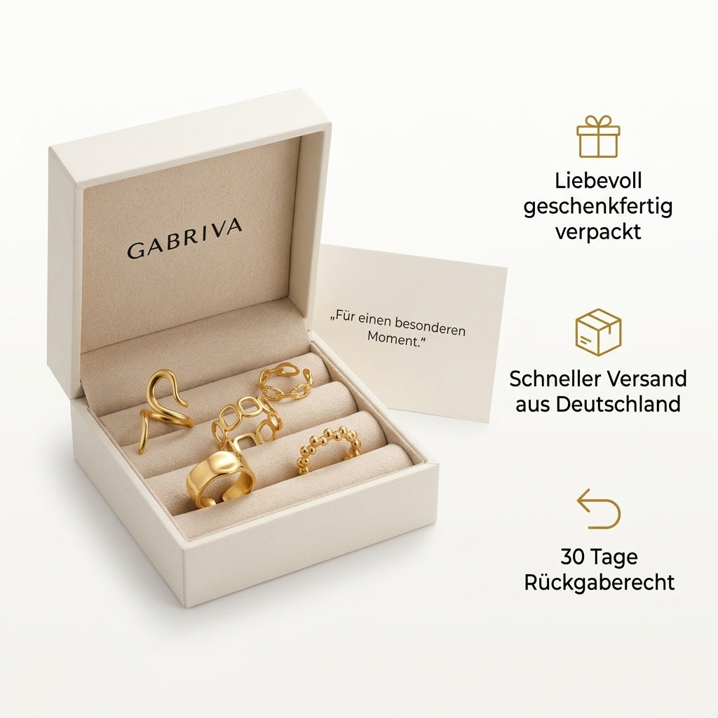 Gabriva - 18K vergoldetes Ring-Set Venezia